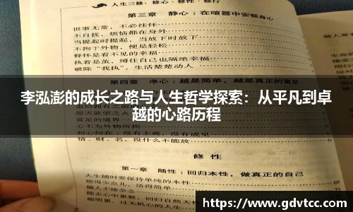 李泓澎的成长之路与人生哲学探索：从平凡到卓越的心路历程
